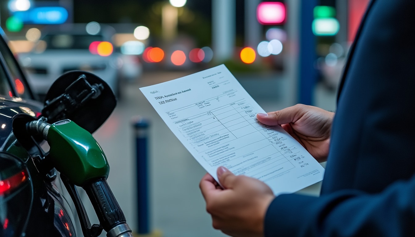 Illustration: Comprendre la taxe sur la consommation de carburant dans les entreprises